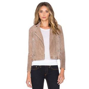 Capulet Suede Moto Jacket in Cinder Tan Zip Front Revolve Size Large Sz L New